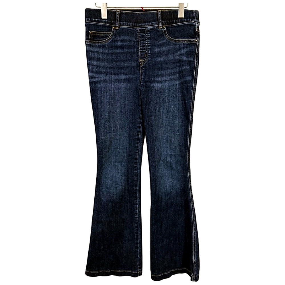 SPANX Denim Pull-On Flare Jeans Medium Wash 20327C Womens Size 31 12 14